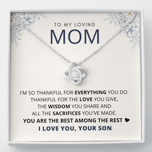 Mom - You Are The Best -  Knot Necklace - MD70