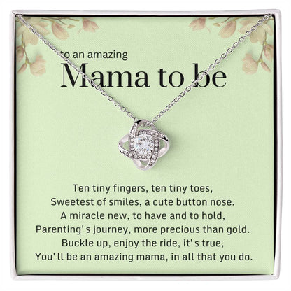 DesignTheShine Expecting Mother Gift Ideas, Gifts for New Moms, Mom to Be Gift, Gifts for Pregnant Women, First Time Mommy Gifts - Necklace with Message Card - EM3