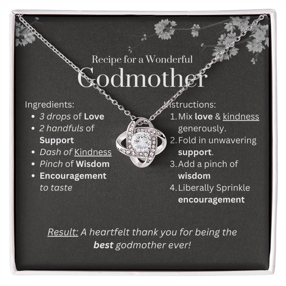 DesignTheShine Godmother Gifts, God Parents Gift, Christmas Gifts for Women, Necklace Gift for Godmom, Gift for Godmother from Godson or Goddaughter - GG2