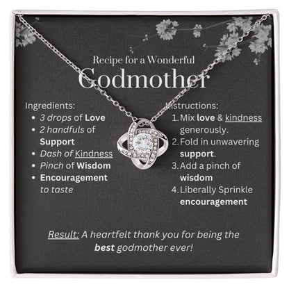 DesignTheShine Godmother Gifts, God Parents Gift, Christmas Gifts for Women, Necklace Gift for Godmom, Gift for Godmother from Godson or Goddaughter - GG2