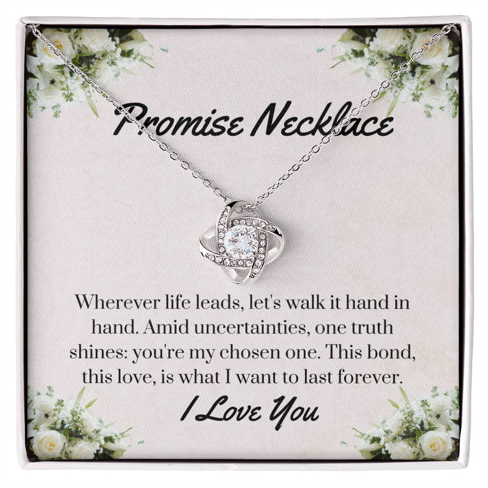 DesignTheShine Promise Necklace for Her, Christmas Gifts for Women, Custom Necklaces for Girlfriend, Soulmate, Promise Necklace for Couples from Boyfriend - PN3