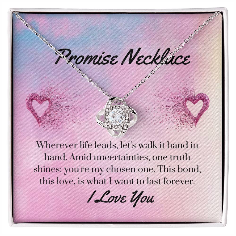 DesignTheShine Promise Necklace for Her, Christmas Gifts for Women, Custom Necklaces for Girlfriend, Soulmate, Promise Necklace for Couples from Boyfriend - PN5