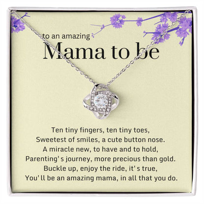 DesignTheShine Expecting Mother Gift Ideas, Gifts for New Moms, Mom to Be Gift, Gifts for Pregnant Women, First Time Mommy Gifts - Necklace with Message Card - EM1