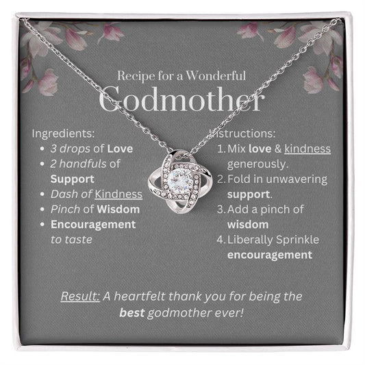 DesignTheShine Godmother Gifts, God Parents Gift, Christmas Gifts for Women, Necklace Gift for Godmom, Gift for Godmother,  Necklaces from Godson or Goddaughter - GG4