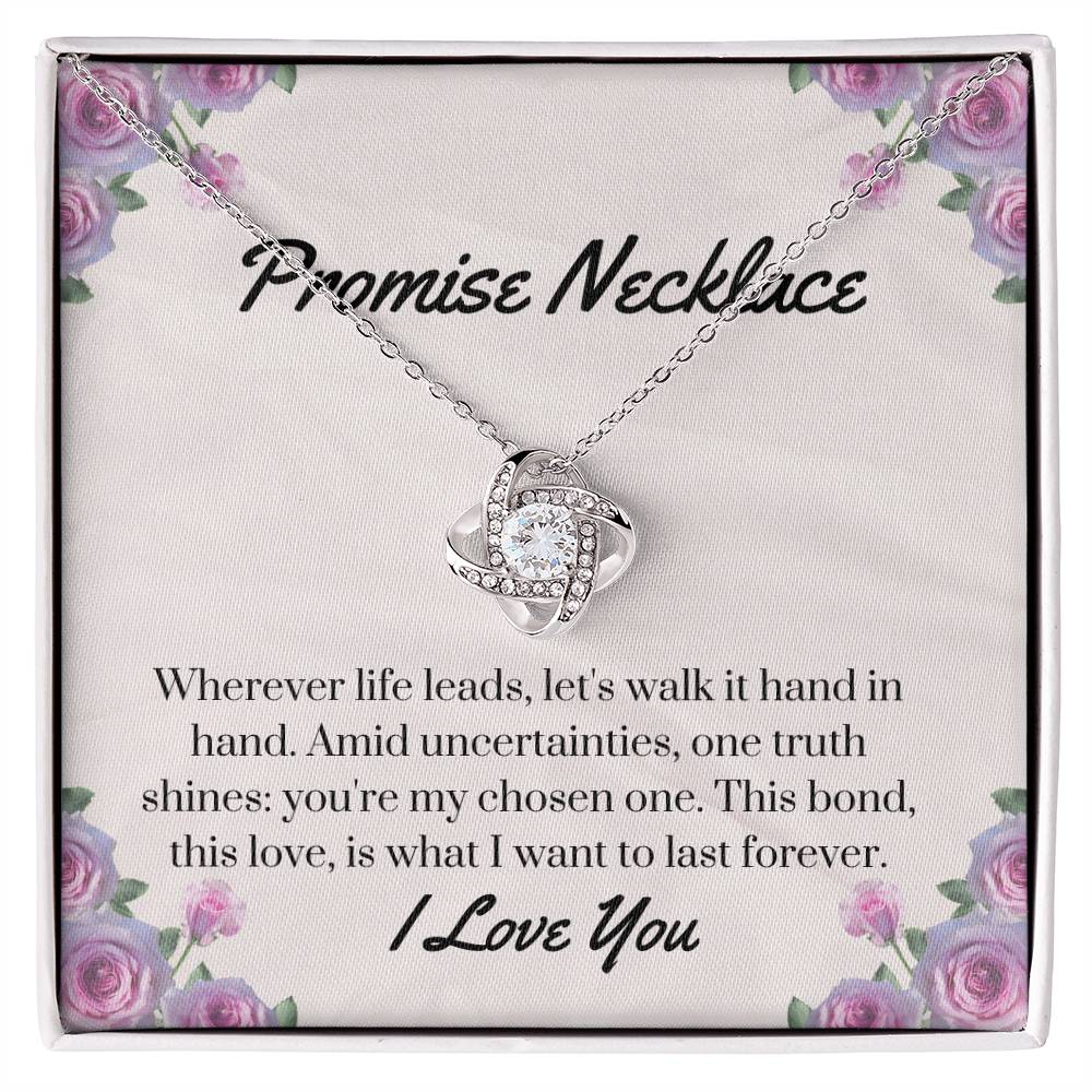 DesignTheShine Promise Necklace for Her, Christmas Gifts for Women, Custom Necklaces for Girlfriend, Soulmate, Promise Necklace for Couples from Boyfriend - PN1