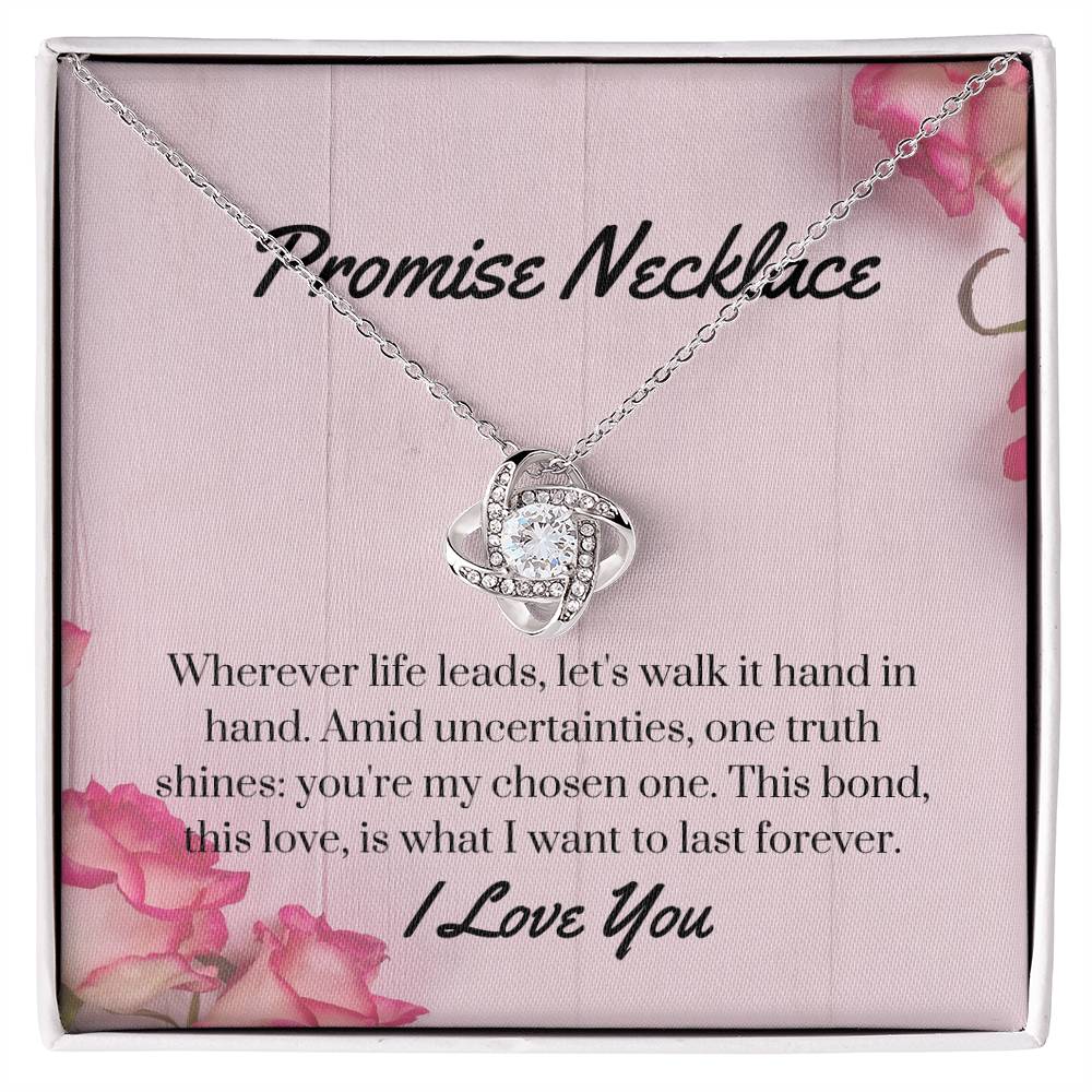 DesignTheShine Promise Necklace for Her, Christmas Gifts for Women, Custom Necklaces for Girlfriend, Soulmate, Promise Necklace for Couples from Boyfriend - PN4