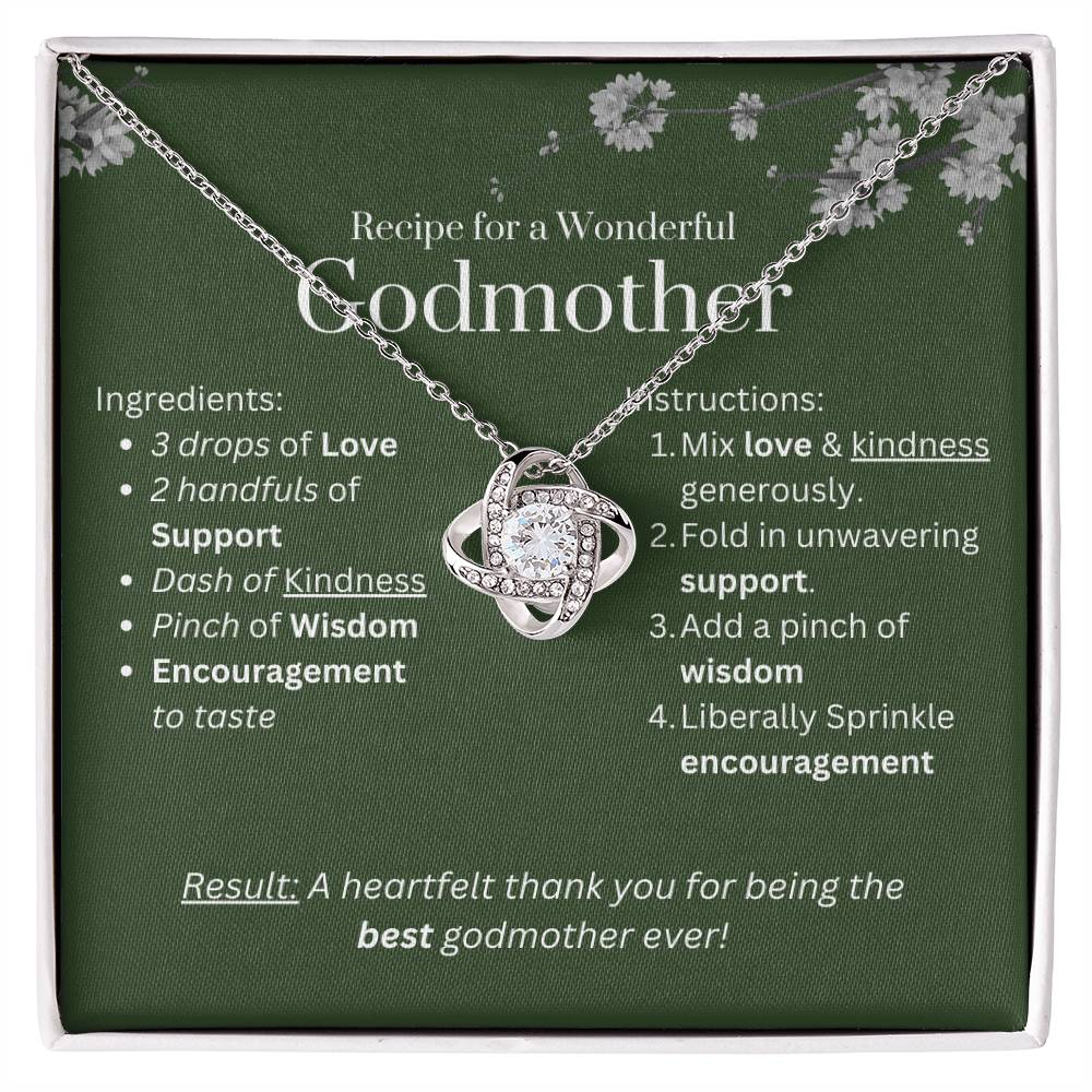 DesignTheShine Godmother Gifts, God Parents Gift, Christmas Gifts for Women, Necklace Gift for Godmom, Gift for Godmother from Godson or Goddaughter - GG3