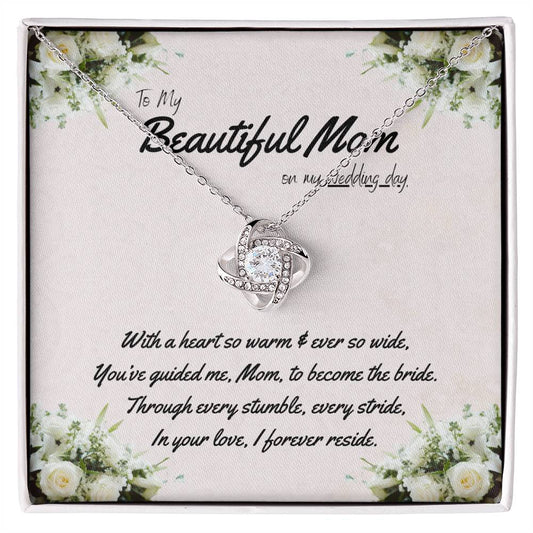 DesignTheShine Mother of the Bride Gift, Step Mother of the Bride Gifts from Bride or Groom, Gift for Mom on Wedding Day, Mother of the Groom Necklaces, Mother Daughter Gift Necklace - MB4