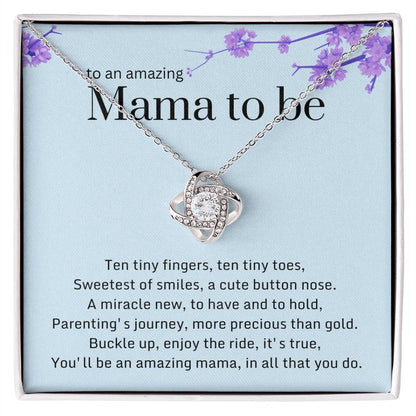 DesignTheShine Expecting Mother Gift Ideas, Gifts for New Moms, Mom to Be Gift, Gifts for Pregnant Women, First Time Mommy Gifts - Necklace with Message Card - EM2