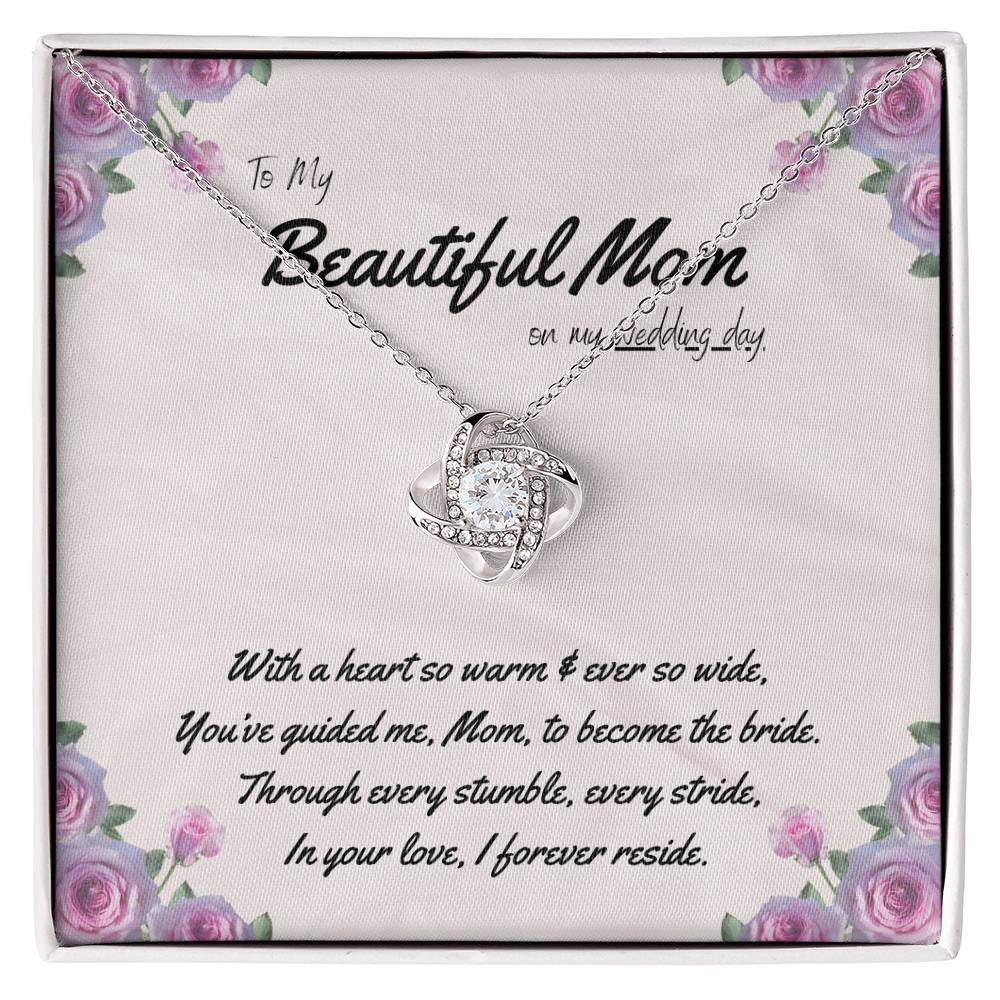 DesignTheShine Mother of the Bride Gift, Step Mother of the Bride Gifts from Bride or Groom, Gift for Mom on Wedding Day, Mother of the Groom Necklaces, Mother Daughter Gift Necklace - MB1