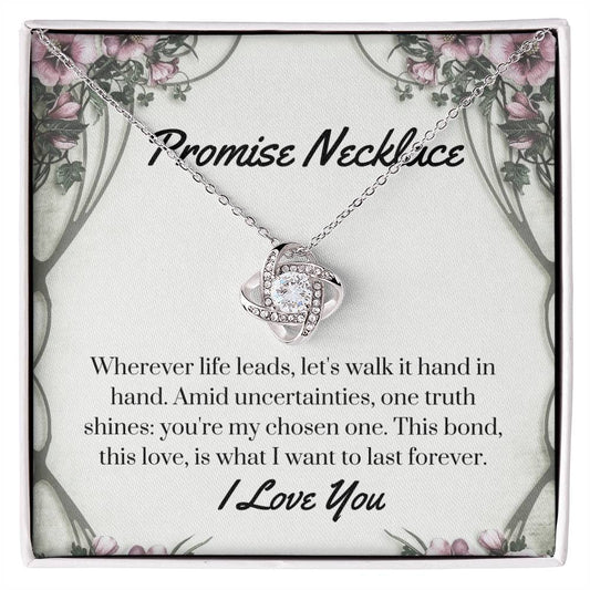 DesignTheShine Promise Necklace for Her, Christmas Gifts for Women, Custom Necklaces for Girlfriend, Soulmate, Promise Necklace for Couples from Boyfriend - PN2