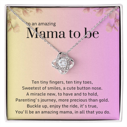 DesignTheShine Expecting Mother Gift Ideas, Gifts for New Moms, Mom to Be Gift, Gifts for Pregnant Women, First Time Mommy Gifts - Necklace with Message Card - EM5