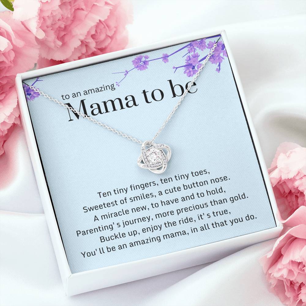 DesignTheShine Expecting Mother Gift Ideas, Gifts for New Moms, Mom to Be Gift, Gifts for Pregnant Women, First Time Mommy Gifts - Necklace with Message Card - EM2