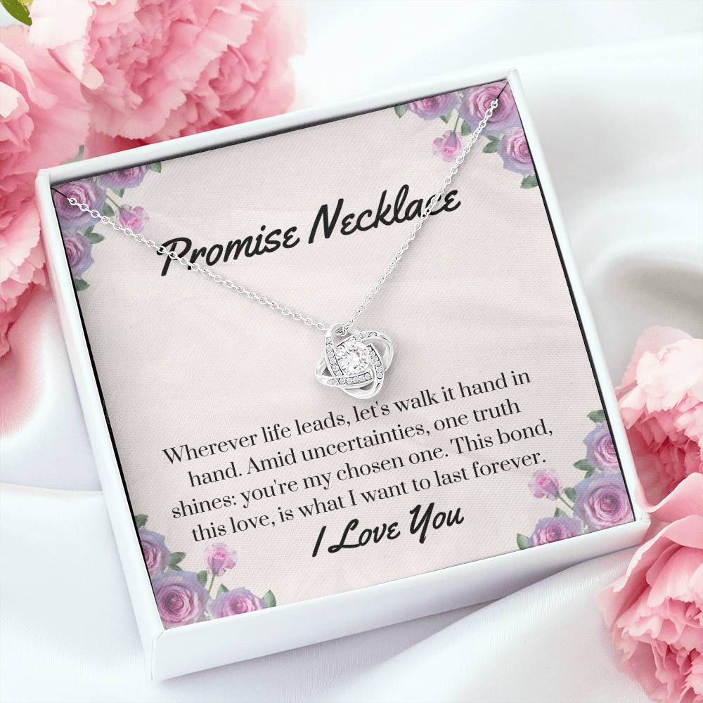 DesignTheShine Promise Necklace for Her, Christmas Gifts for Women, Custom Necklaces for Girlfriend, Soulmate, Promise Necklace for Couples from Boyfriend - PN1