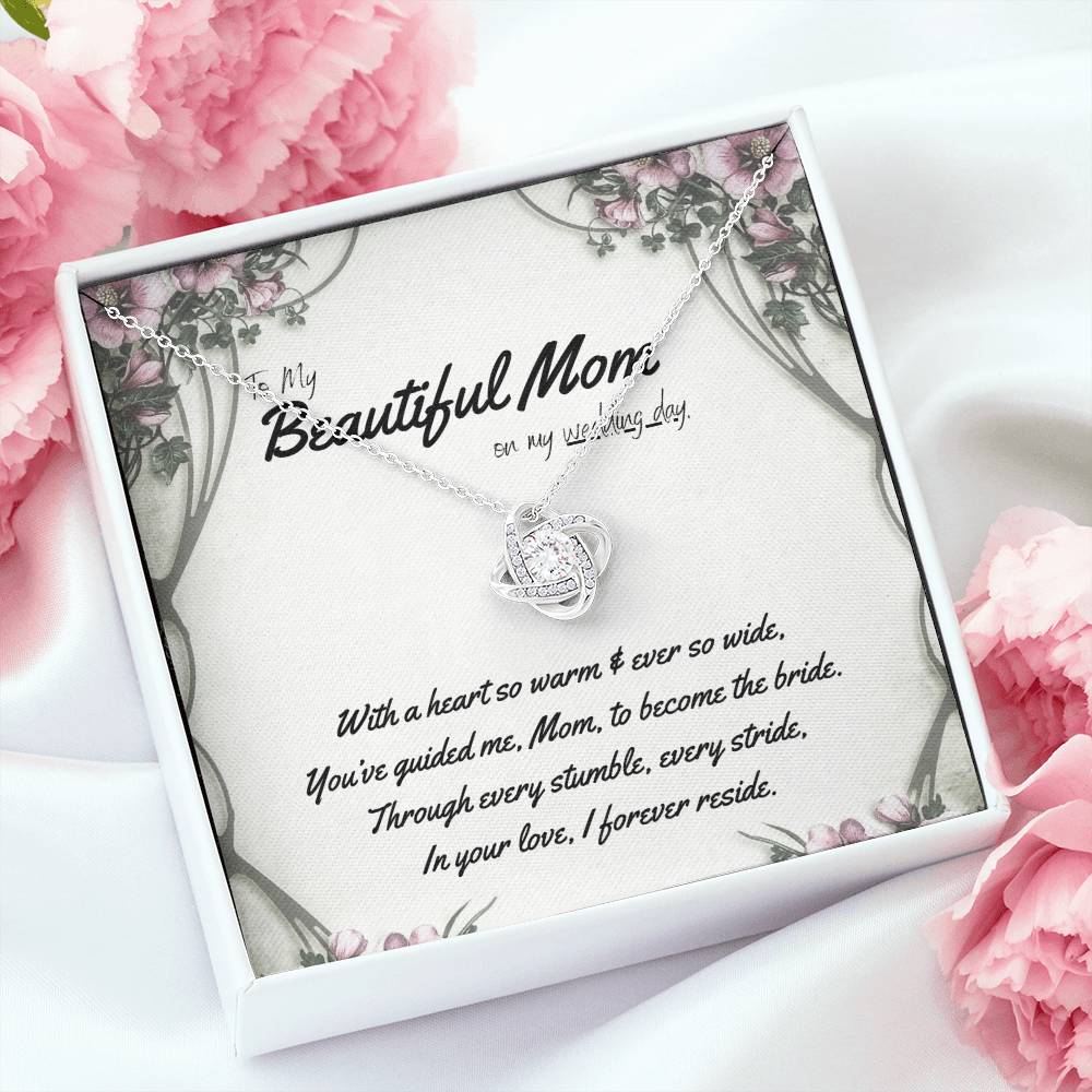 DesignTheShine Mother of the Bride Gift, Step Mother of the Bride Gifts from Bride or Groom, Gift for Mom on Wedding Day, Mother of the Groom Necklaces, Mother Daughter Gift Necklace - MB3