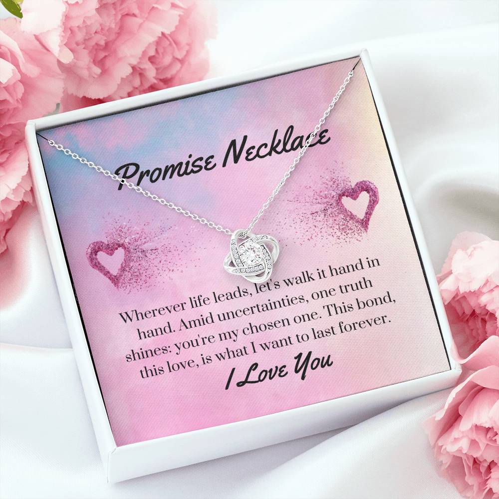 DesignTheShine Promise Necklace for Her, Christmas Gifts for Women, Custom Necklaces for Girlfriend, Soulmate, Promise Necklace for Couples from Boyfriend - PN5