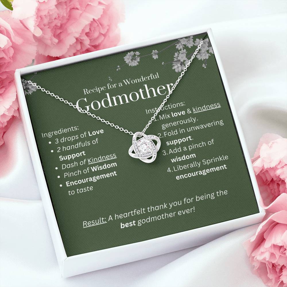 DesignTheShine Godmother Gifts, God Parents Gift, Christmas Gifts for Women, Necklace Gift for Godmom, Gift for Godmother from Godson or Goddaughter - GG3