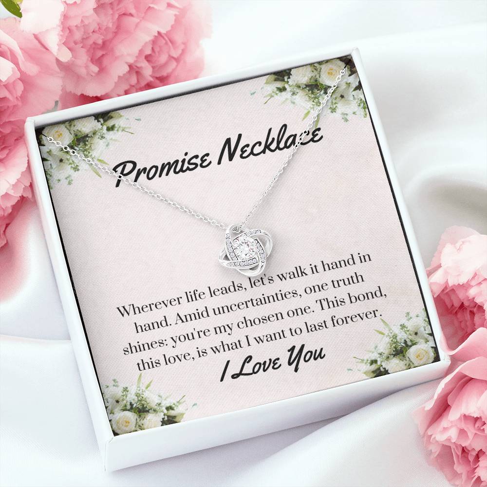 DesignTheShine Promise Necklace for Her, Christmas Gifts for Women, Custom Necklaces for Girlfriend, Soulmate, Promise Necklace for Couples from Boyfriend - PN3