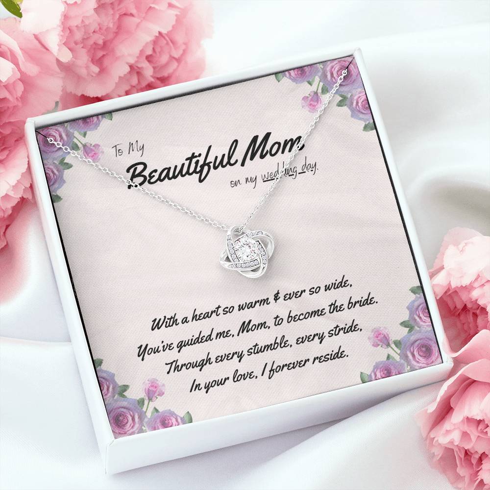 DesignTheShine Mother of the Bride Gift, Step Mother of the Bride Gifts from Bride or Groom, Gift for Mom on Wedding Day, Mother of the Groom Necklaces, Mother Daughter Gift Necklace - MB1