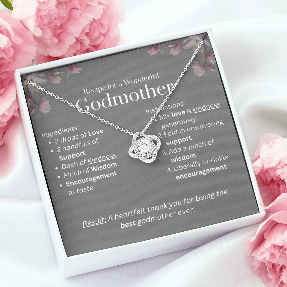 DesignTheShine Godmother Gifts, God Parents Gift, Christmas Gifts for Women, Necklace Gift for Godmom, Gift for Godmother,  Necklaces from Godson or Goddaughter - GG4