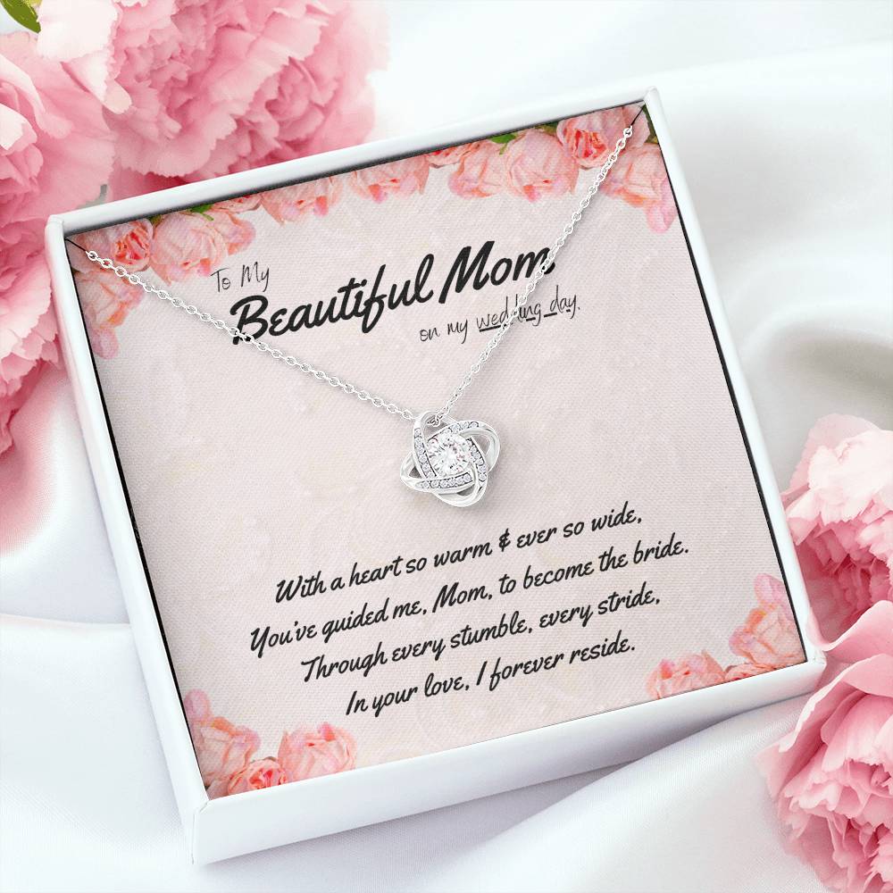 DesignTheShine Mother of the Bride Gift, Step Mother of the Bride Gifts from Bride or Groom, Gift for Mom on Wedding Day, Mother of the Groom Necklaces, Mother Daughter Gift Necklace - MB2