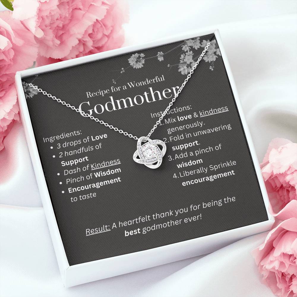 DesignTheShine Godmother Gifts, God Parents Gift, Christmas Gifts for Women, Necklace Gift for Godmom, Gift for Godmother from Godson or Goddaughter - GG2