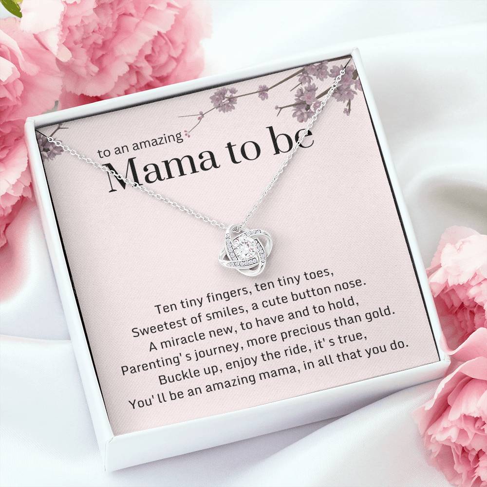 DesignTheShine Expecting Mother Gift Ideas, Gifts for New Moms, Mom to Be Gift, Gifts for Pregnant Women, First Time Mommy Gifts - Necklace with Message Card - EM4