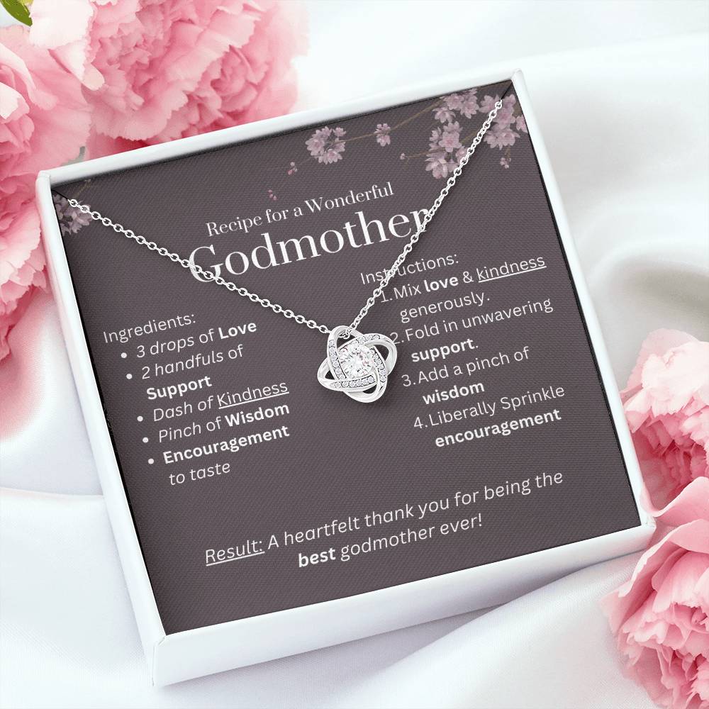 DesignTheShine Godmother Gifts, God Parents Gift, Christmas Gifts for Women, Necklace Gift for Godmom, Gift for Godmother from Godson or Goddaughter - GG1