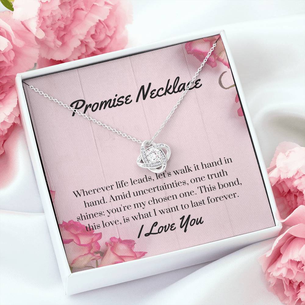 DesignTheShine Promise Necklace for Her, Christmas Gifts for Women, Custom Necklaces for Girlfriend, Soulmate, Promise Necklace for Couples from Boyfriend - PN4