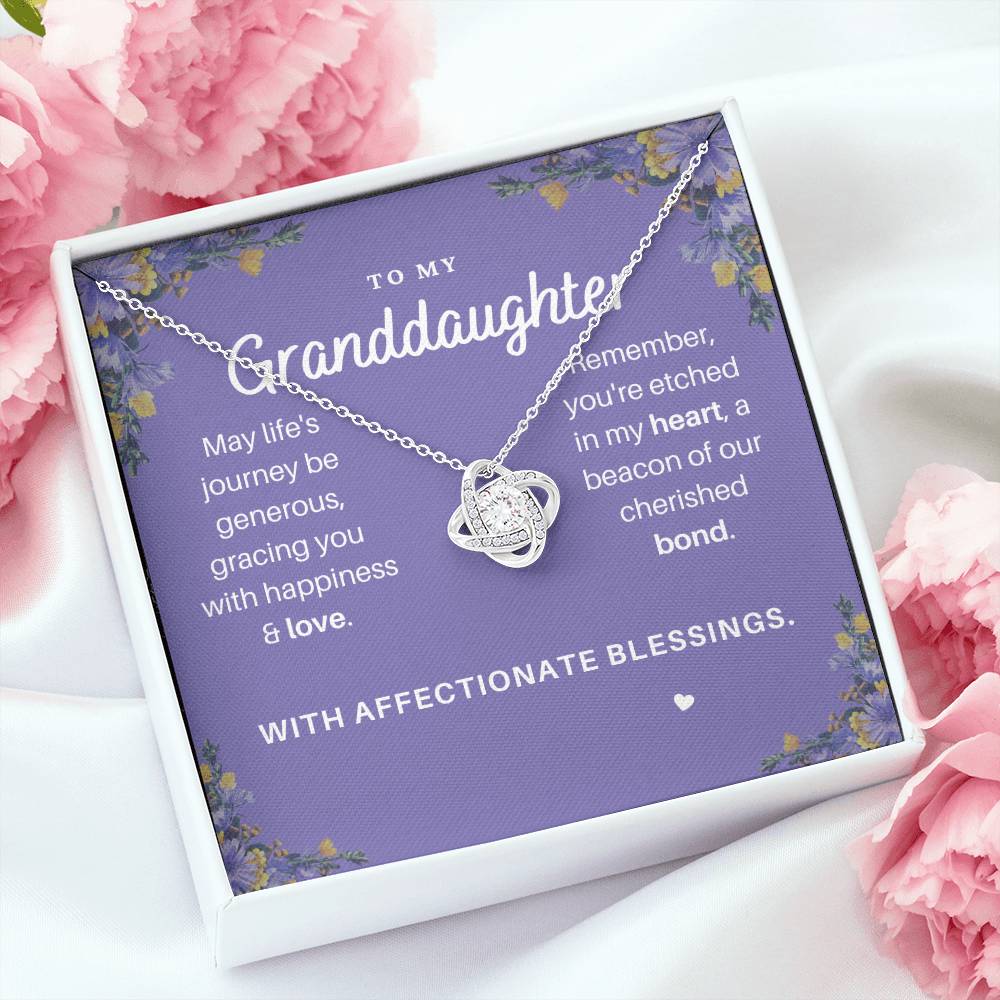 DesignTheShine Granddaughter Necklace, Granddaughter Gifts for Christmas, Badass Granddaughter Teen Gifts for Girls Trendy 14-16, Teen Girl Jewelry from Grandma - GD5