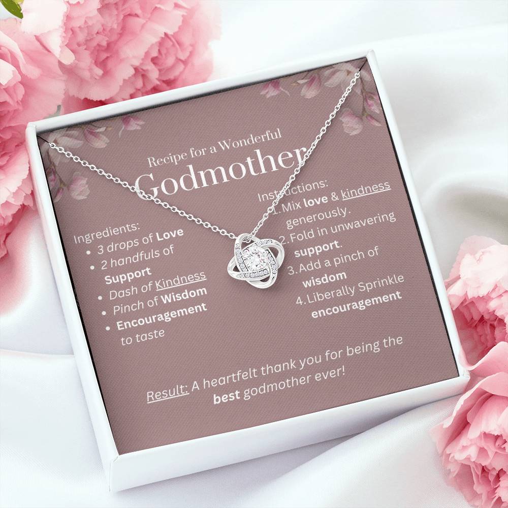 DesignTheShine Godmother Gifts, God Parents Gift, Christmas Gifts for Women, Necklace Gift for Godmom, Gift for Godmother,  Necklaces from Godson or Goddaughter - GG5