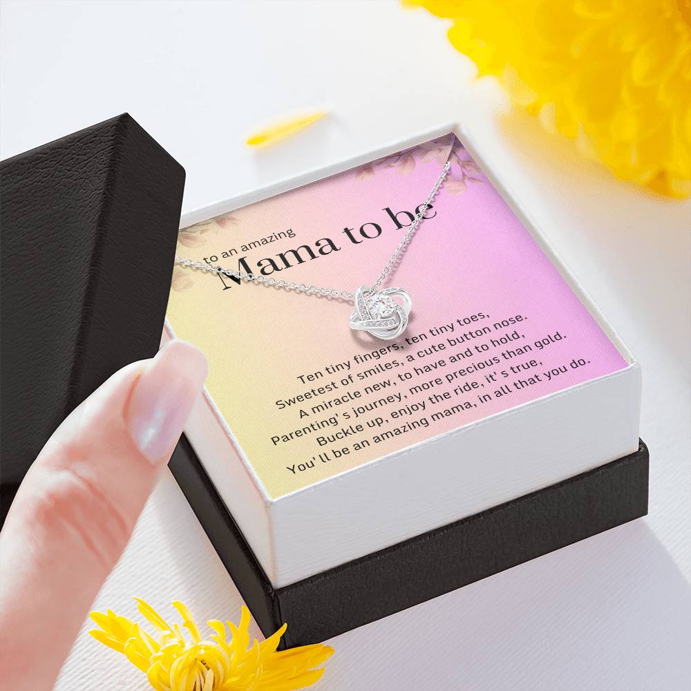 DesignTheShine Expecting Mother Gift Ideas, Gifts for New Moms, Mom to Be Gift, Gifts for Pregnant Women, First Time Mommy Gifts - Necklace with Message Card - EM5