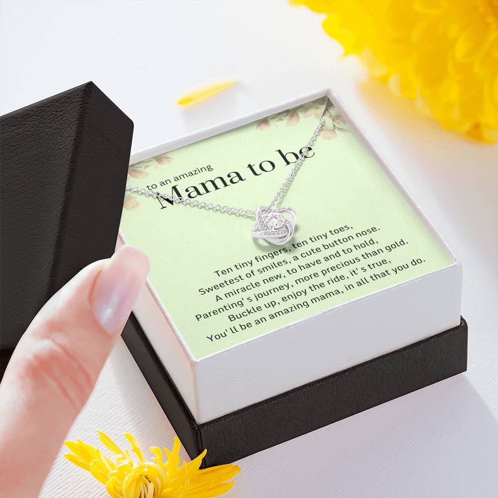 DesignTheShine Expecting Mother Gift Ideas, Gifts for New Moms, Mom to Be Gift, Gifts for Pregnant Women, First Time Mommy Gifts - Necklace with Message Card - EM3