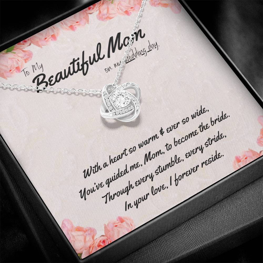 DesignTheShine Mother of the Bride Gift, Step Mother of the Bride Gifts from Bride or Groom, Gift for Mom on Wedding Day, Mother of the Groom Necklaces, Mother Daughter Gift Necklace - MB2