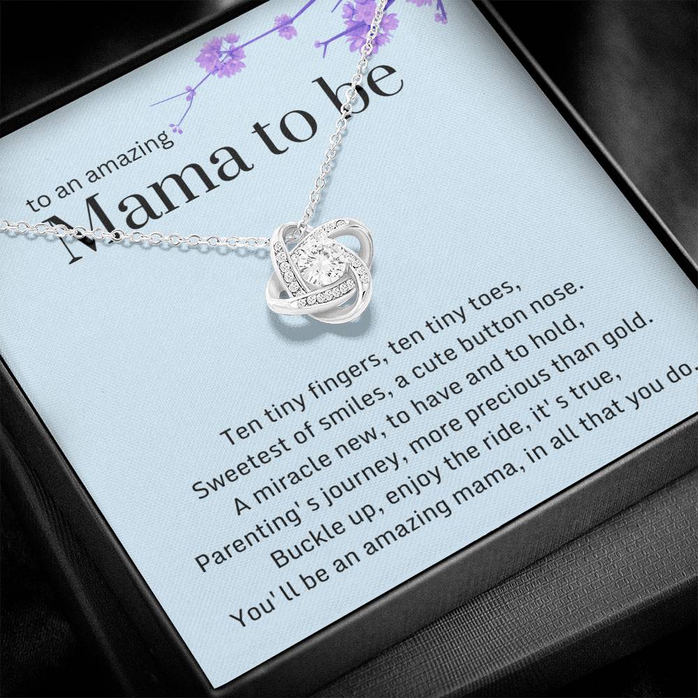 DesignTheShine Expecting Mother Gift Ideas, Gifts for New Moms, Mom to Be Gift, Gifts for Pregnant Women, First Time Mommy Gifts - Necklace with Message Card - EM2