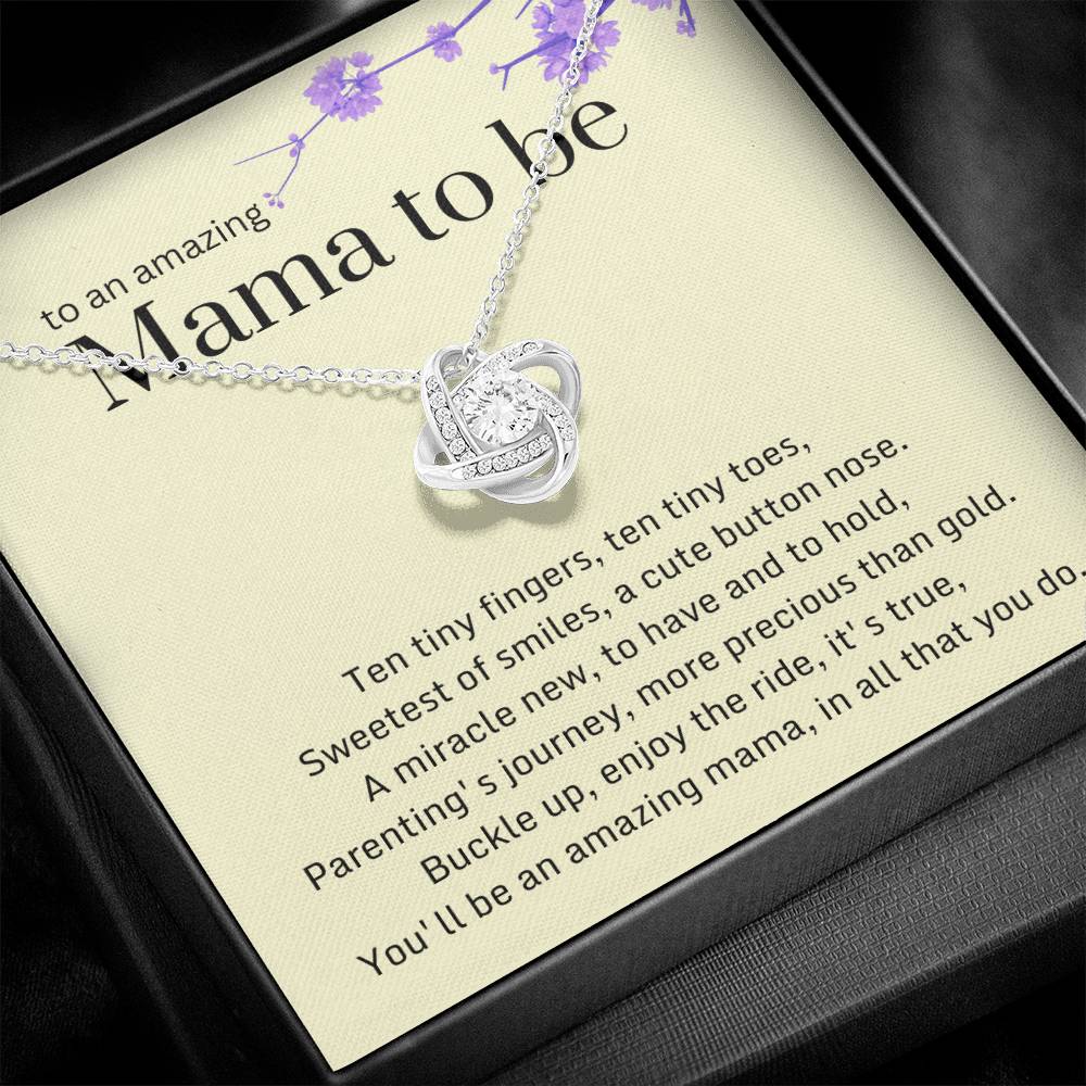 DesignTheShine Expecting Mother Gift Ideas, Gifts for New Moms, Mom to Be Gift, Gifts for Pregnant Women, First Time Mommy Gifts - Necklace with Message Card - EM1