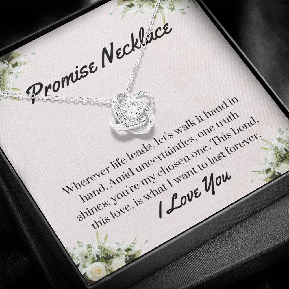 DesignTheShine Promise Necklace for Her, Christmas Gifts for Women, Custom Necklaces for Girlfriend, Soulmate, Promise Necklace for Couples from Boyfriend - PN3