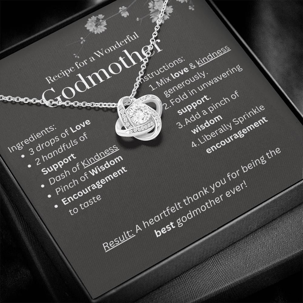 DesignTheShine Godmother Gifts, God Parents Gift, Christmas Gifts for Women, Necklace Gift for Godmom, Gift for Godmother from Godson or Goddaughter - GG2