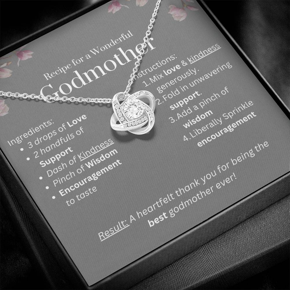 DesignTheShine Godmother Gifts, God Parents Gift, Christmas Gifts for Women, Necklace Gift for Godmom, Gift for Godmother,  Necklaces from Godson or Goddaughter - GG4