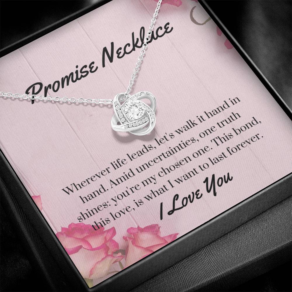 DesignTheShine Promise Necklace for Her, Christmas Gifts for Women, Custom Necklaces for Girlfriend, Soulmate, Promise Necklace for Couples from Boyfriend - PN4