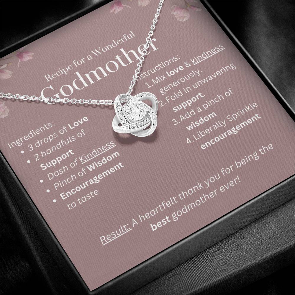 DesignTheShine Godmother Gifts, God Parents Gift, Christmas Gifts for Women, Necklace Gift for Godmom, Gift for Godmother,  Necklaces from Godson or Goddaughter - GG5