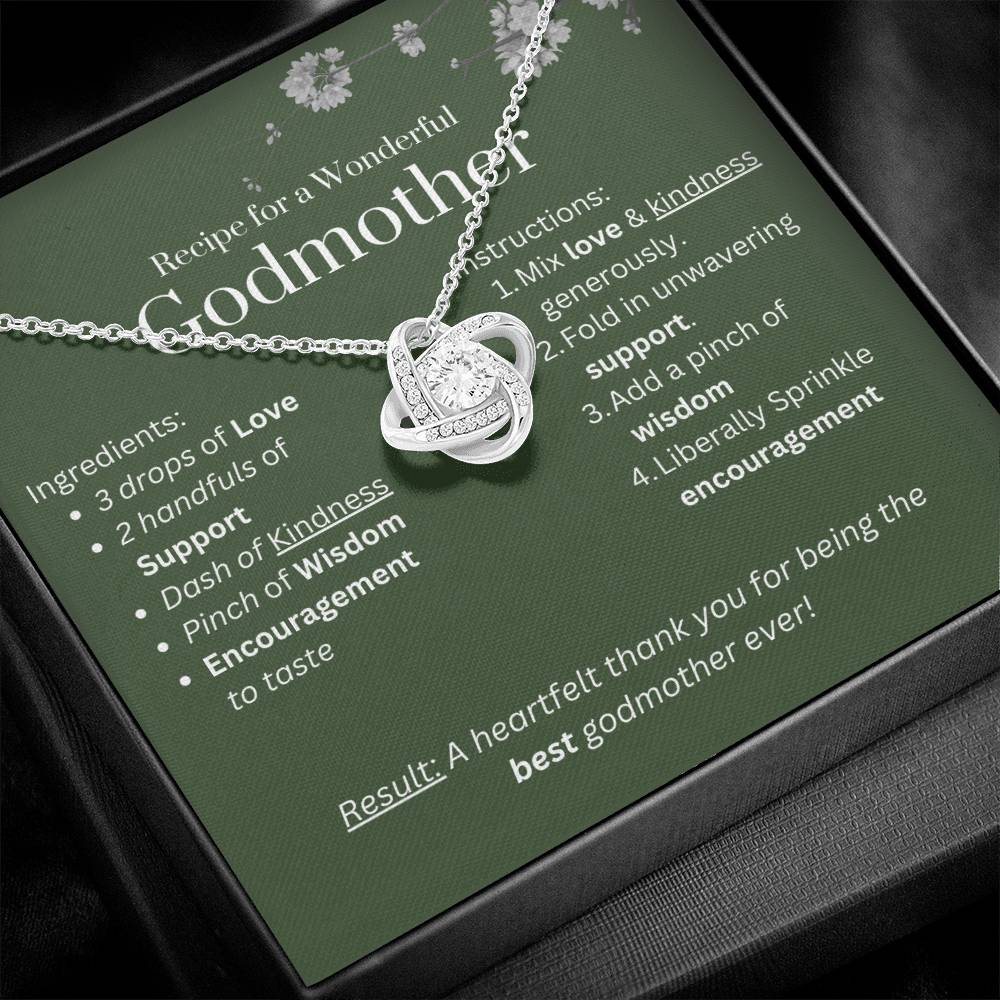 DesignTheShine Godmother Gifts, God Parents Gift, Christmas Gifts for Women, Necklace Gift for Godmom, Gift for Godmother from Godson or Goddaughter - GG3