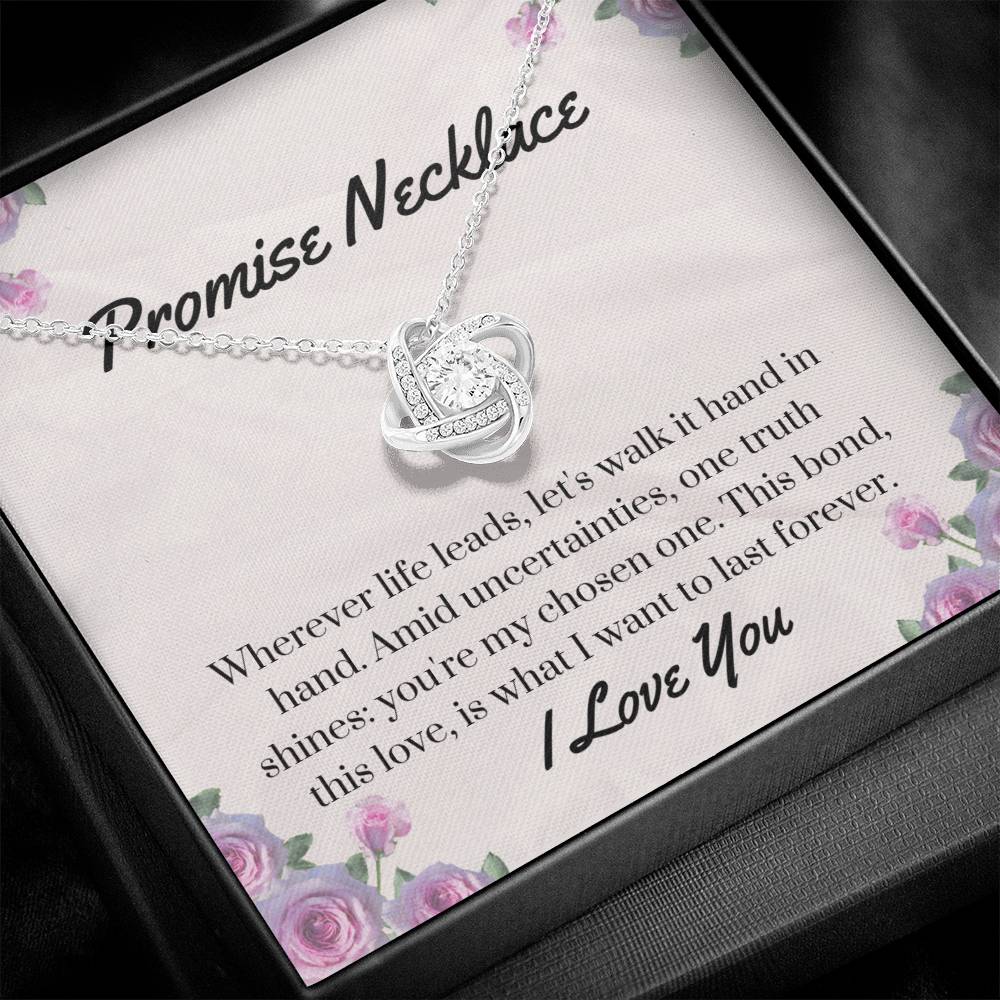 DesignTheShine Promise Necklace for Her, Christmas Gifts for Women, Custom Necklaces for Girlfriend, Soulmate, Promise Necklace for Couples from Boyfriend - PN1