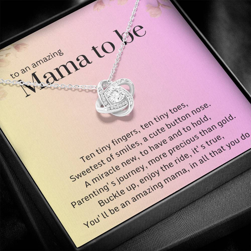 DesignTheShine Expecting Mother Gift Ideas, Gifts for New Moms, Mom to Be Gift, Gifts for Pregnant Women, First Time Mommy Gifts - Necklace with Message Card - EM5