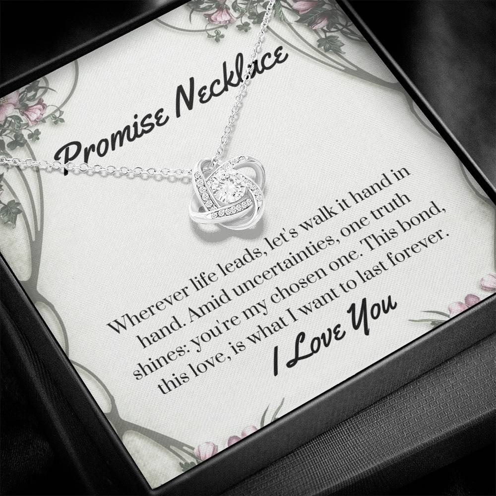 DesignTheShine Promise Necklace for Her, Christmas Gifts for Women, Custom Necklaces for Girlfriend, Soulmate, Promise Necklace for Couples from Boyfriend - PN2