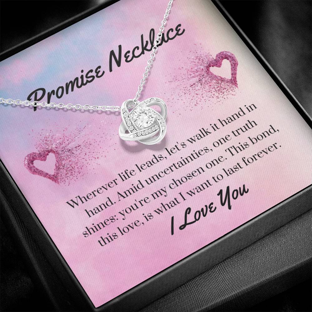 DesignTheShine Promise Necklace for Her, Christmas Gifts for Women, Custom Necklaces for Girlfriend, Soulmate, Promise Necklace for Couples from Boyfriend - PN5