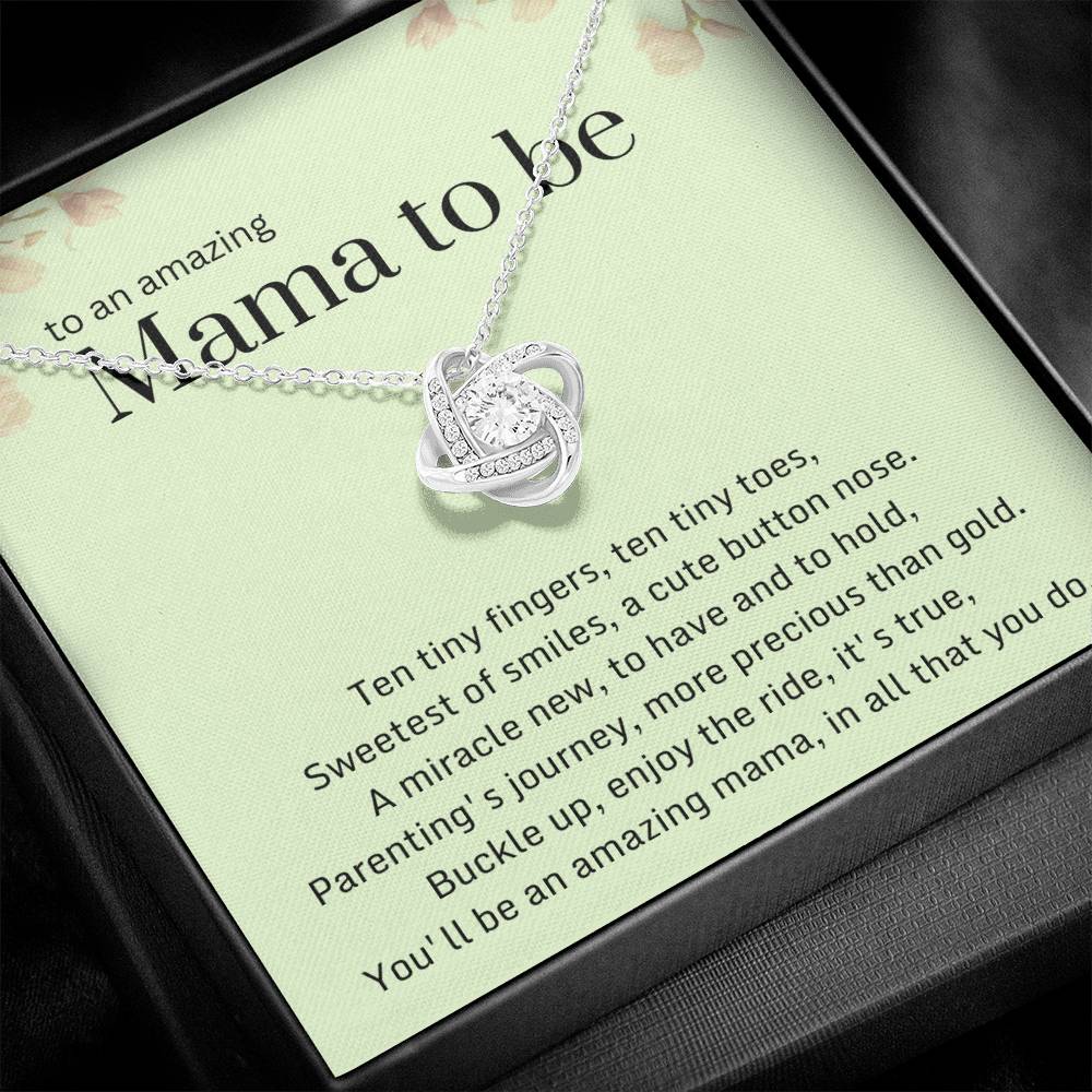 DesignTheShine Expecting Mother Gift Ideas, Gifts for New Moms, Mom to Be Gift, Gifts for Pregnant Women, First Time Mommy Gifts - Necklace with Message Card - EM3