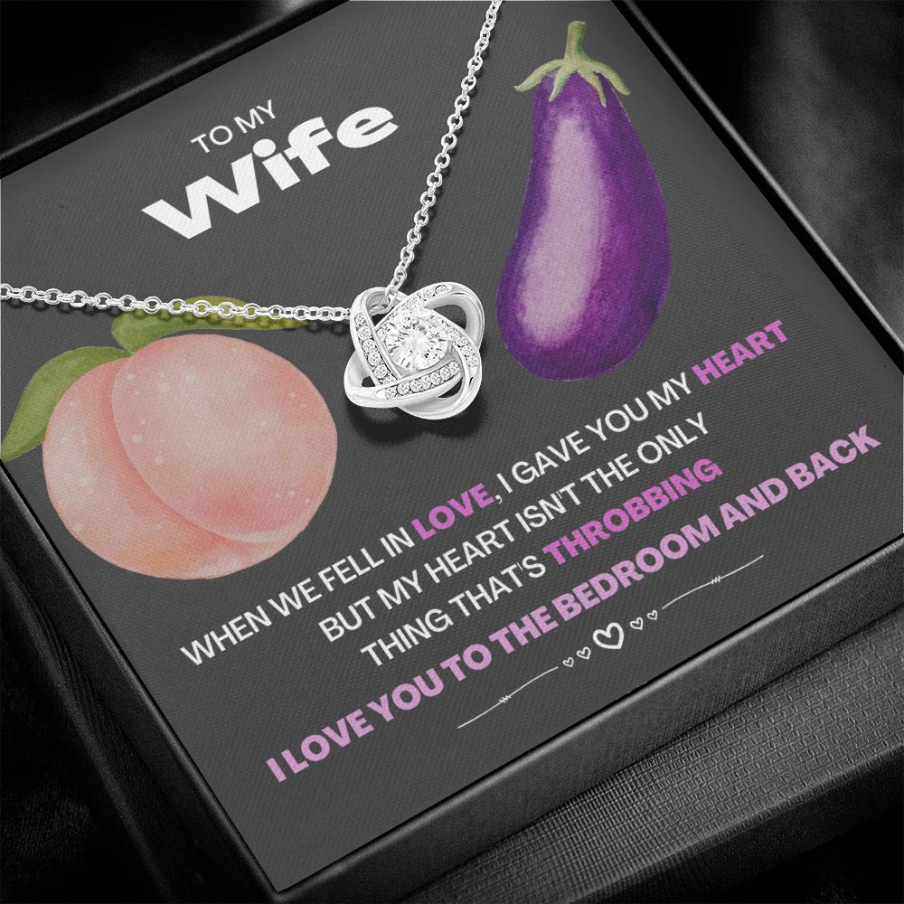 DesignTheShine Necklace for Soulmate - Love Knot Necklaces Gift with Thoughtful Message Card for Wife, Finance - Jewellery Gifts from Husband - Valentine's Day Birthday Valentines for Women - LK2