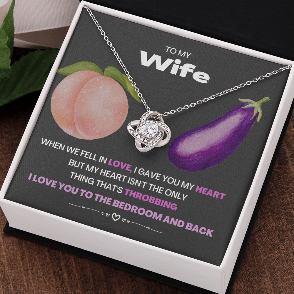 DesignTheShine Necklace for Soulmate - Love Knot Necklaces Gift with Thoughtful Message Card for Wife, Finance - Jewellery Gifts from Husband - Valentine's Day Birthday Valentines for Women - LK2