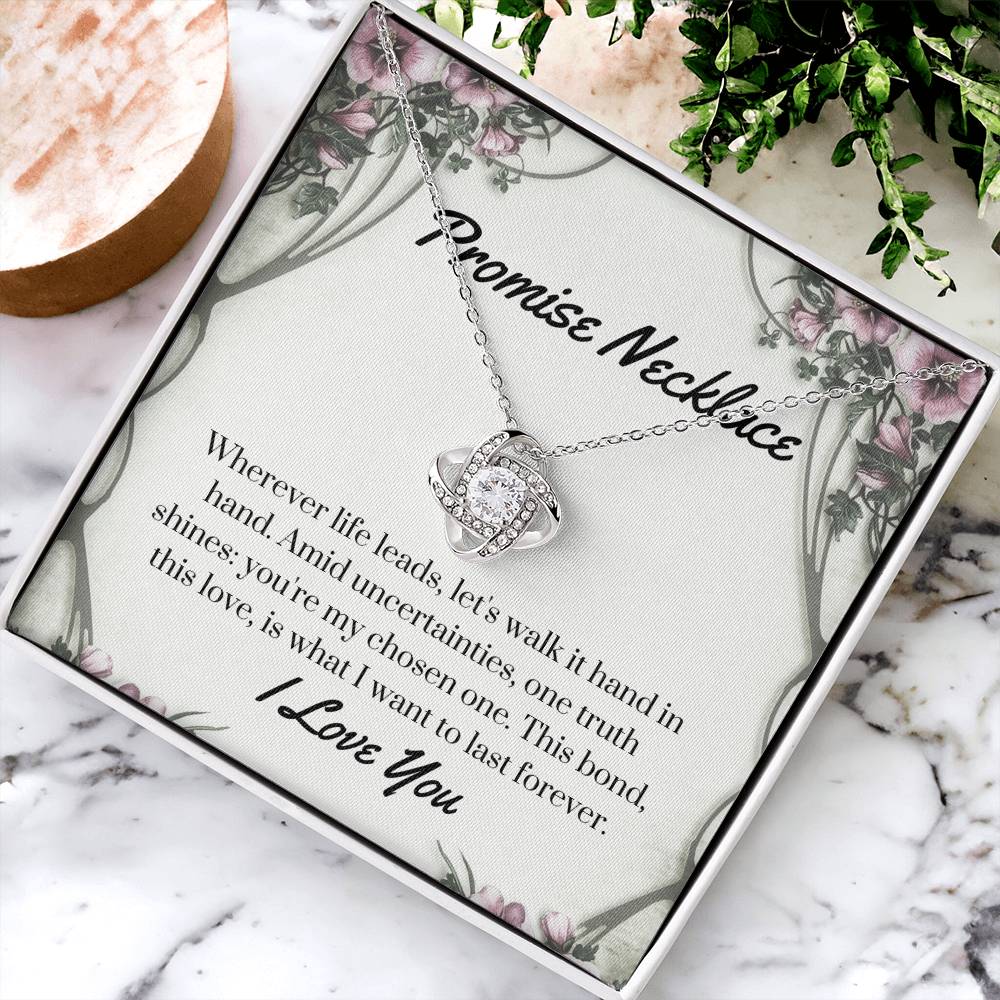 DesignTheShine Promise Necklace for Her, Christmas Gifts for Women, Custom Necklaces for Girlfriend, Soulmate, Promise Necklace for Couples from Boyfriend - PN2